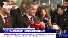 Attaque à la gare du Nord: "Deux policiers tirent par trois fois et arrivent à neutraliser cet individu menaçant", affirme Gérald Darmanin