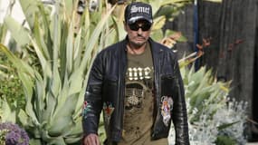 Le chanteur Johnny Hallyday arrive à un concert privé à Los Angeles, le 25 mai 2007.