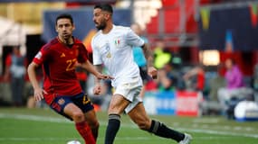 Leonardo Spinazzola, lors d'Espagne-Italie en Ligue des nations, le 15 juin 2023