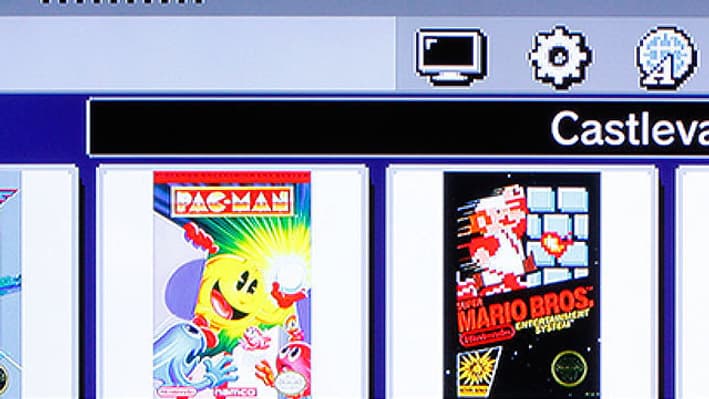 L'interface de la NES Classic Mini est moderne mais reprend les codes de l'époque... 