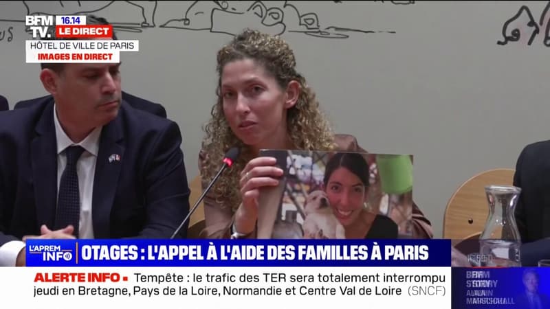 Familles d'otages israéliens à Paris: 