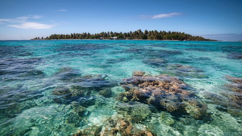 Taou, un atoll dans l'archipel de Tuamotu en Polynésie française.