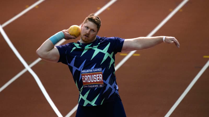 L'Américain Ryan Crouser, détenteur du record du monde du lancer du poids