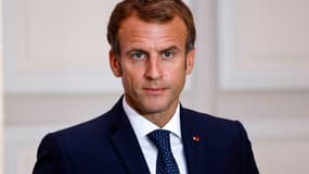 Le président Emmanuel Macron, le 28 septembre 2021 à l'Elysée, à Paris