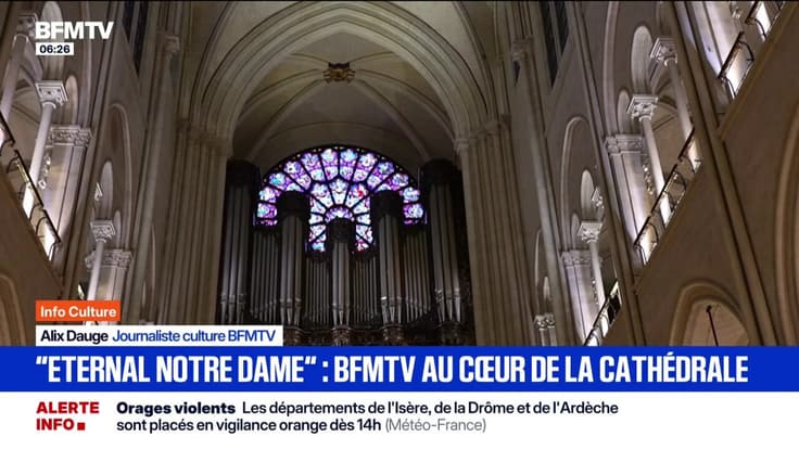 BFMTV au cœur de la cathédrale Notre-Dame de Paris pour le premier enregistrement de l'orgue depuis sa restauration 