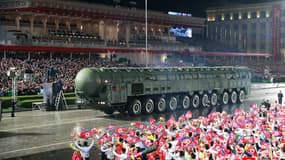 Défilé militaire à Pyongyang pour le 80e anniversaire du parti unique, le 10 octobre 2025.