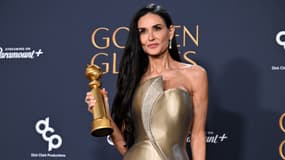 L'actrice Demi Moore lors de 82e cérémonie des Golden Globes à Beverly Hills, le 5 janvier 2025.