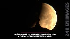 De Jérusalem à Rio: les belles images de l'éclipse de la lune