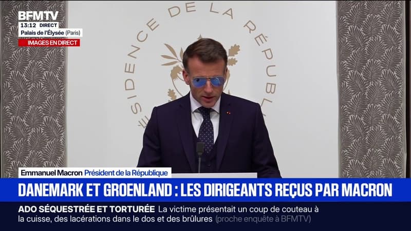 "Dire notre soutien au peuple groenlandais": Emmanuel Macron reçoit les Premiers ministres du Groenland et du Danemark