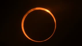Une éclipse annulaire de soleil, le mercredi 2 octobre 2024, vue depuis l'Argentine