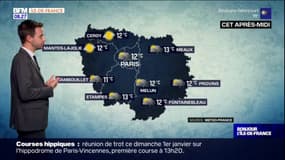 Météo Paris-Île-de-France: un temps humide ce lundi, jusqu'à 12°C à Paris et à Melun