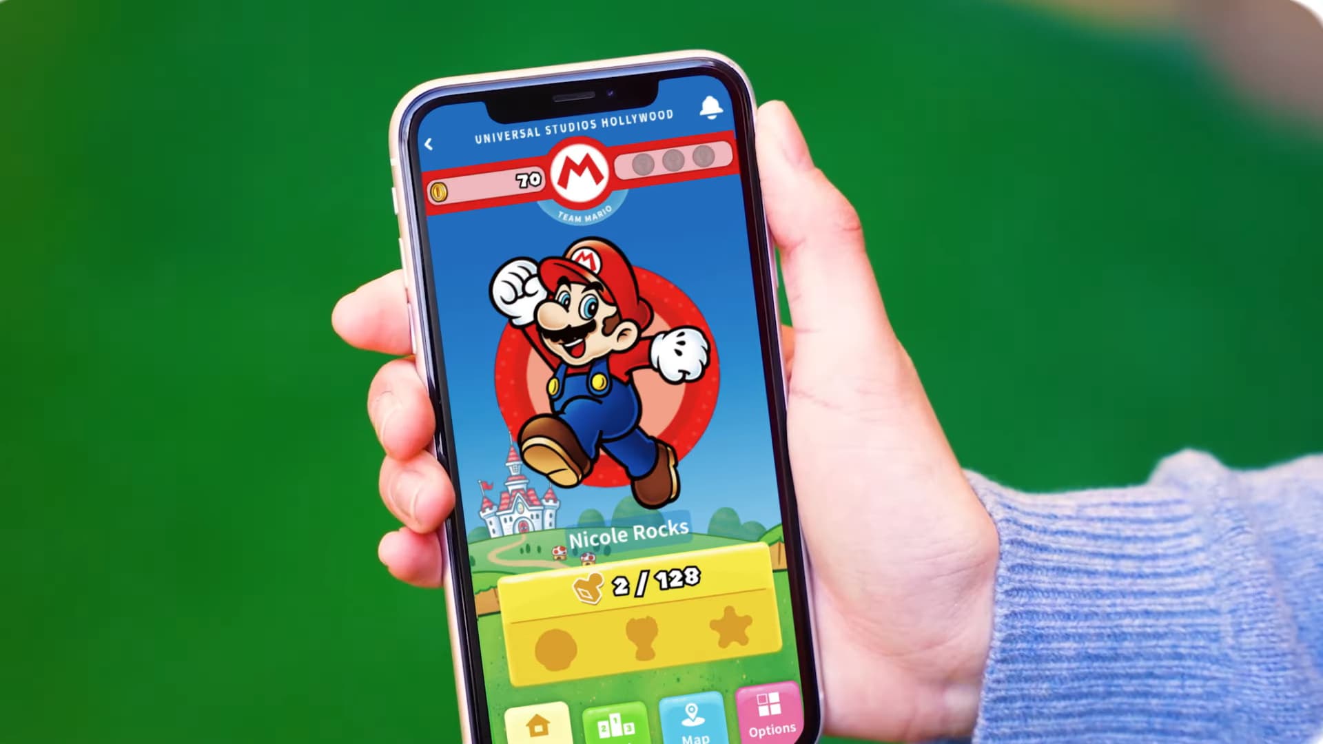 L'application Universal Studios jumelée au bracelet Power-Up permet de débloquer des surprises et de marquer des points