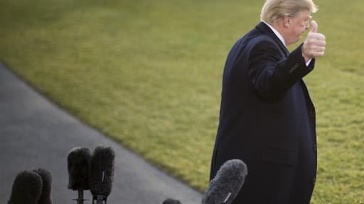 Donald Trump après une conférence de presse, le 4 décembre 2017