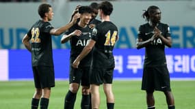 Heung-Min Son au moment de son ultime sortie avec Tottenham le 3 août 2025 à Séoul. 