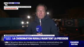 Une vingtaine d'agriculteurs bloquent une plateforme logistique des supermarchés Casino à Aix-en-Provence