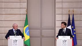 Lula et Emmanuel Macron, le 5 juin 2025 à l'Élysée (photo d'illustration).