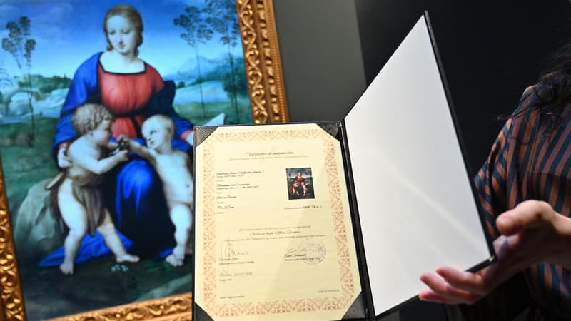 Une reproduction de 'Madonna del Cardellino' par Raphael