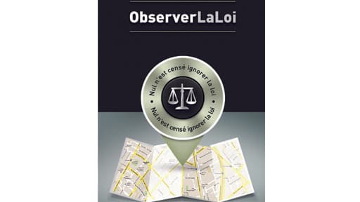Capture d'écran de l'application "Observer la loi"