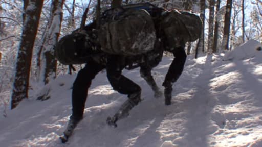 Big Dog, un robot qui peut porter 200 kilos de chargement sur trente kilomètres sans pauses, est utilisé par les GI de l'armée américaine.