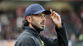 L'entraîneur de l'OL Fabio Grosso lors du match Brest-Lyon
