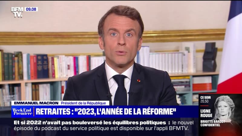 Emmanuel Macron évoque la reforme des retraites dans ses vSux pour 2023
