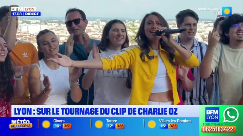 Lyon: sur le tournage d'un clip de la chanteuse lyonnaise Charlie Oz