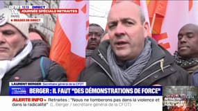 Retraites: "Ne pas nous recevoir, c'est une forme de déni de la démocratie sociale", juge Laurent Berger (CFDT)