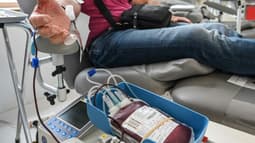 Don de sang et de plasma à Arras, le 30 juin 2022 dans le Pas-de-Calais.