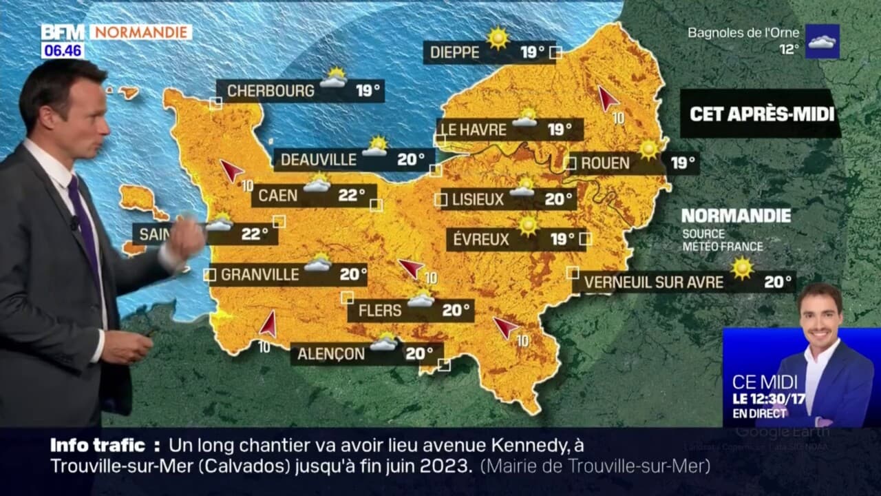 Météo Normandie des éclaircies attendues ce lundi, 19 °C à Cherbourg