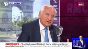 "Emmanuel Macron a un leadership exceptionnel, il faut le partager", affirme Jean-Pierre Raffarin