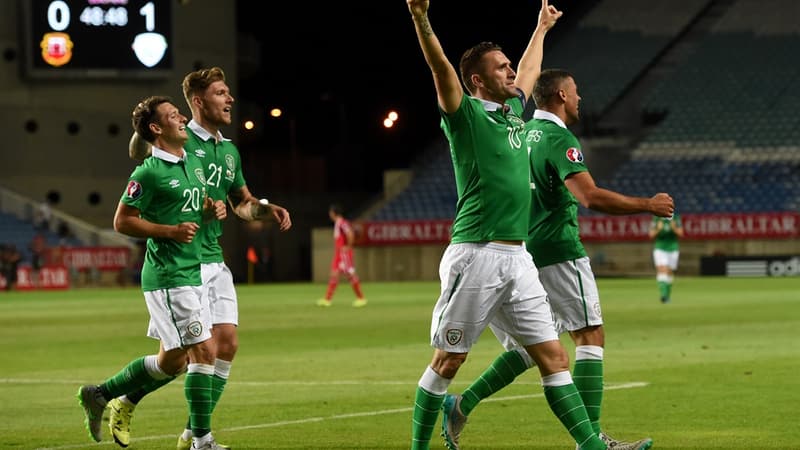 Robbie Keane (bras levés) reste une pièce essentielle de l'équipe d'Irlande