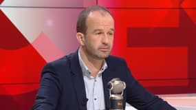 Le coordinateur de la France insoumise (LFI), Manuel Bompard, sur le plateau du Face à face sur BFMTV-RMC ce vendredi 29 novembre 2024