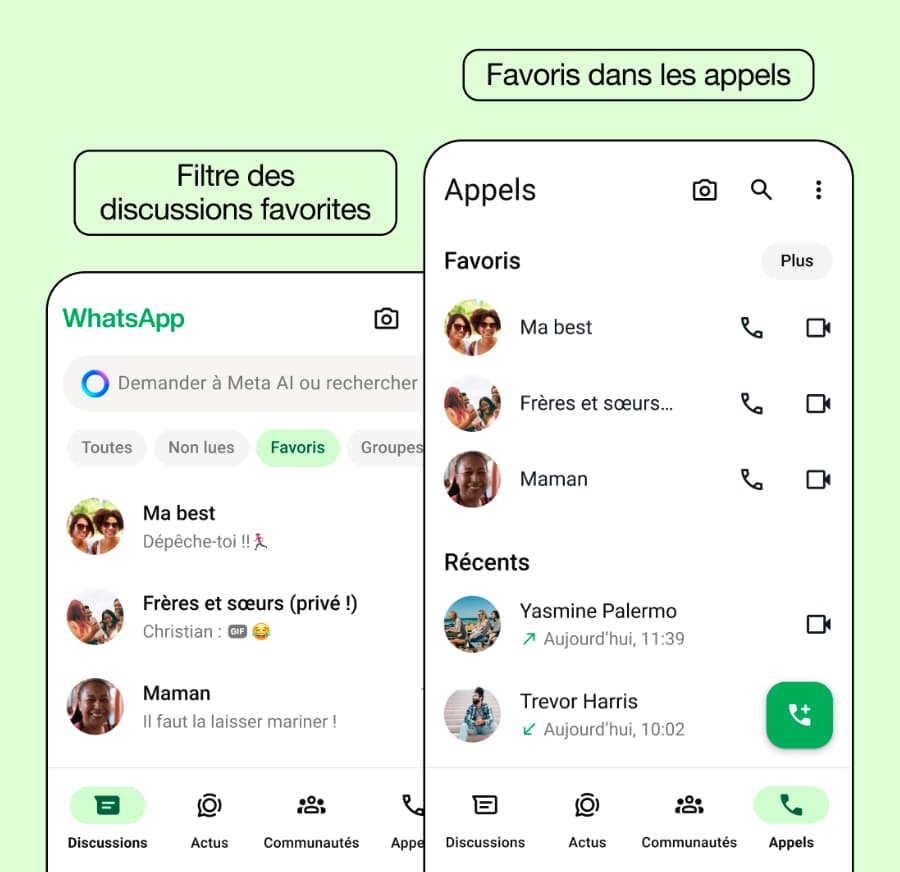 La nouvelle option "favoris" sur Whatsapp