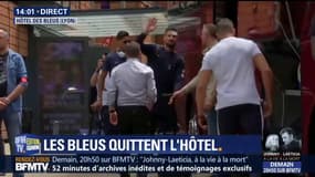 Equipe de France : Les Bleus sont montés dans le bus, ont salué les supporters présents sur place et ont quitté l'hôtel 
