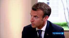 Emmanuel Macron à l'occasion d'un déplacement en Allkemagne