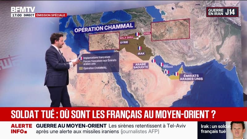Où sont positionnées les forces françaises au Moyen-Orient?