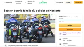 La cagnotte destinée à la famille du policier de Nanterre dépasse le million d'euros.