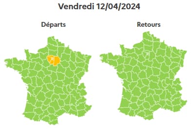 Journée orange vendredi dans le sens des départs en Ile-de-France.