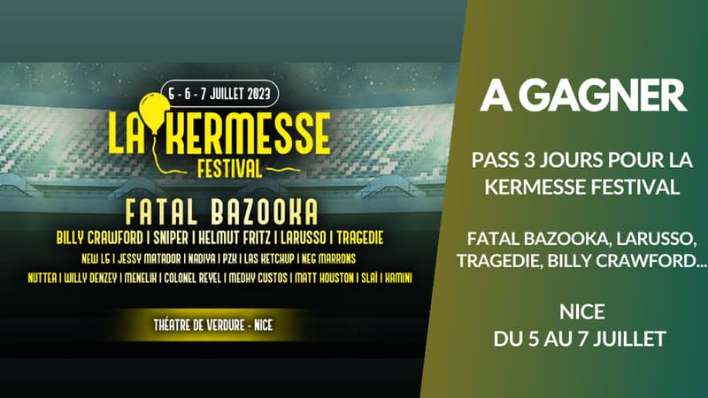 A gagner : votre pass 3 jours pour la Kermess Festival (Fatal Bazooka, Tragedie, Colonel Reyel, PZK)