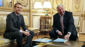 Emmanuel Macron et Gérard Larcher