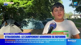 Strasbourg: deux semaines après son démantèlement, le campement de Krimmeri se reconstitue