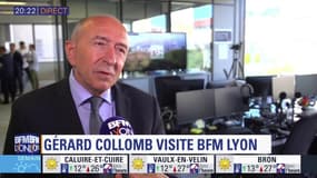 Gérard Collomb visite BFM Lyon pour son lancement