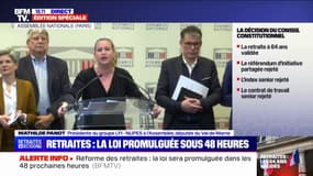 Mathilde Panot (LFI): "Que la loi soit jugée constitutionnelle ne fait pas que notre opposition faiblit contre cette réforme des retraites à 64 ans"