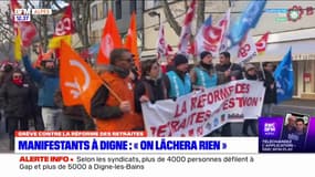 Retraites: des milliers de manifestants dans le cortège à Digne-les-Bains