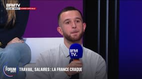 FORUM BFM- Noa, étudiant en alternance, explique être dans le rouge “à partir du 15” 