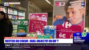 Paris: Françoise Haouzi, responsable du site d'approvisionnement des Restos du coeur, indique le nombre de bénéficiaires a augmenté d'environ 4%