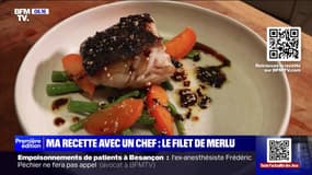 Ma recette estivale avec un chef: testez le filet de merlu sauce soja-algues-sésame haricots-verts et abricots sautés