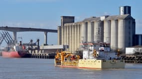 Le port de Nantes Saint-Nazaire le 4 février 2015 