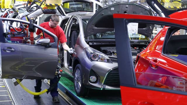 La ligne de production de la Yaris à l'usine d'Onnaing (Hauts-de-France).