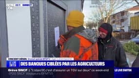 Lot-et-Garonne: des agriculteurs de la Coordination Rurale ciblent des agences bancaires